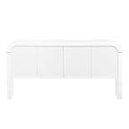 Striped Storage Cabinet with 4 Doors, Adjustable