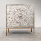 Mid-century Modern 2-door Wood Accent Cabinet Entry Coffee Table Storage Bedroom Sideboard Kitchen Buffets Chest - 29.5 inches