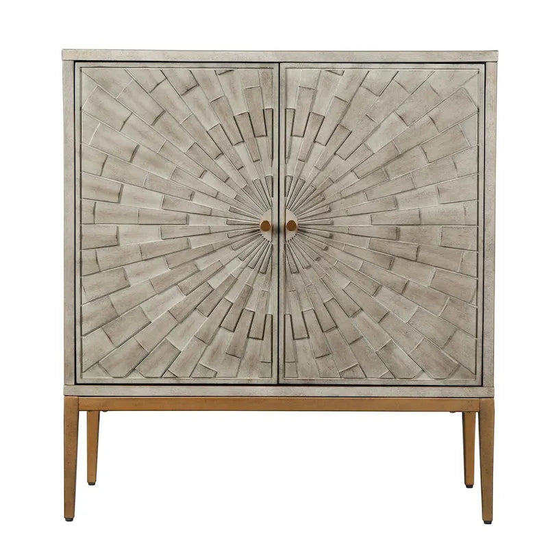 Mid-century Modern 2-door Wood Accent Cabinet Entry Coffee Table Storage Bedroom Sideboard Kitchen Buffets Chest - 29.5 inches