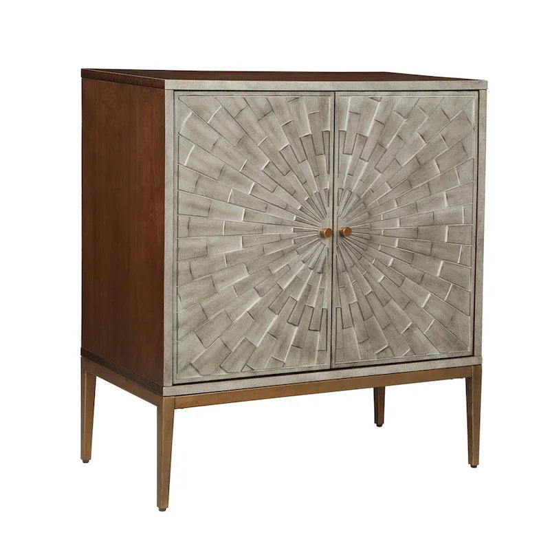 Mid-century Modern 2-door Wood Accent Cabinet Entry Coffee Table Storage Bedroom Sideboard Kitchen Buffets Chest - 29.5 inches