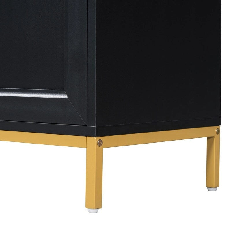 Modern Sideboard with Extra Large Storage Space with Metal Handles and Support Legs for Living Room and Dining Room