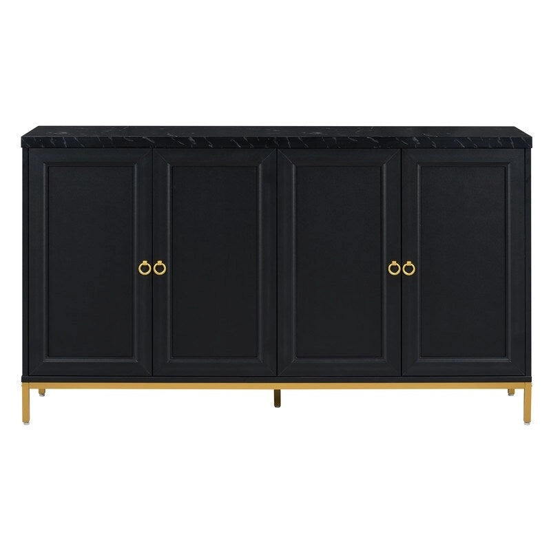 Modern Sideboard with Extra Large Storage Space with Metal Handles and Support Legs for Living Room and Dining Room
