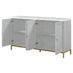 Modern Sideboard with Extra Large Storage Space with Metal Handles and Support Legs for Living Room and Dining Room