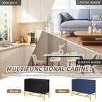 Minimalist Sideboard,Luxury Buffet Cabinet with Gold Metal Legs and Adjustable Shelves,Console Table for Living Room