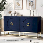 60 4-Door Sideboard Cabinet with Adjustable Shelves