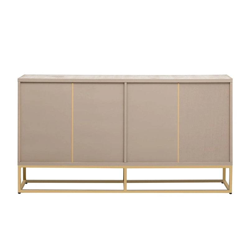 60 4-Door Sideboard Cabinet with Adjustable Shelves