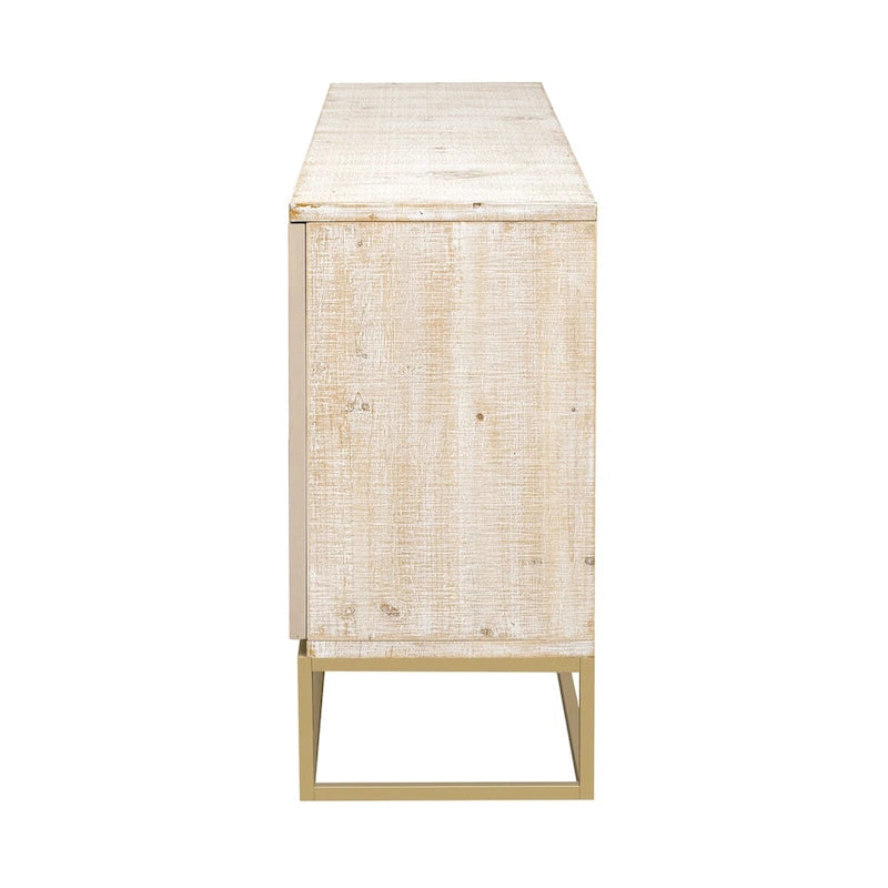 60 4-Door Sideboard Cabinet with Adjustable Shelves