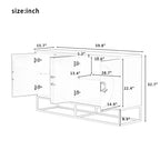 60 4-Door Sideboard Cabinet with Adjustable Shelves