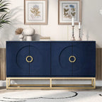 60 4-Door Sideboard Cabinet with Adjustable Shelves