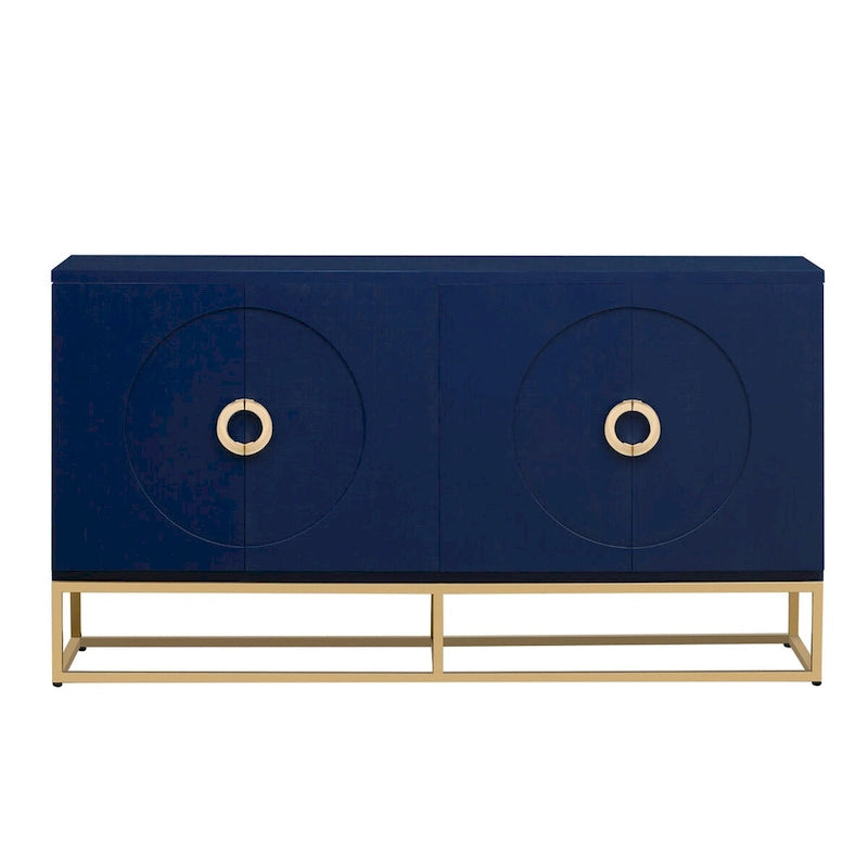 60 4-Door Sideboard Cabinet with Adjustable Shelves