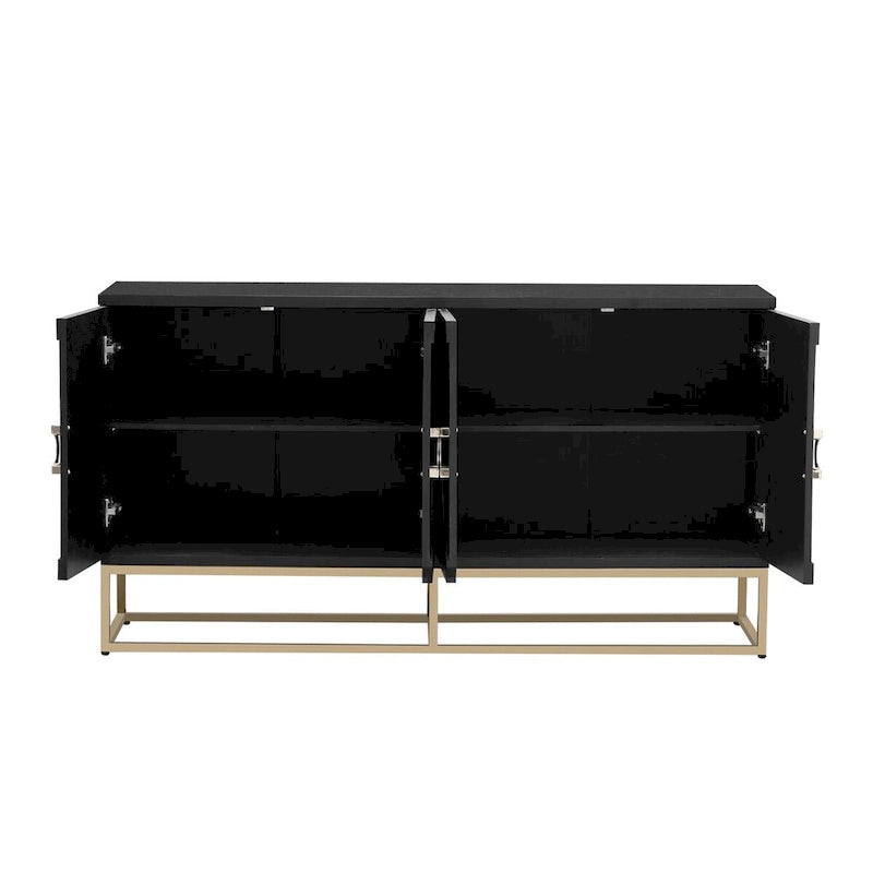 60 4-Door Sideboard Cabinet with Adjustable Shelves