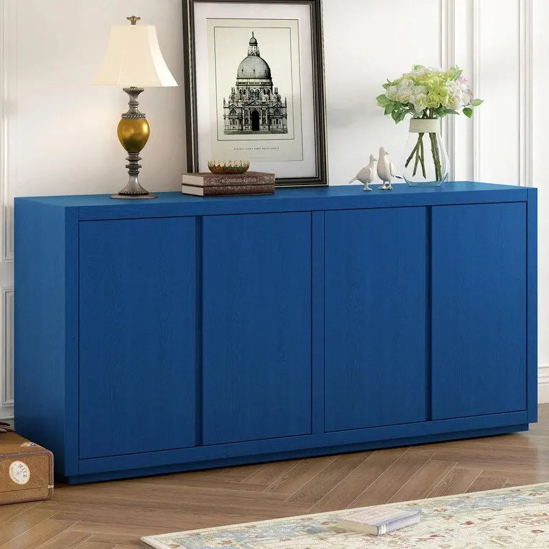 Four-Door Ash Veneer Sideboard Cabinet
