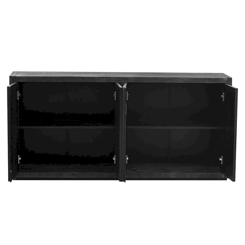 Four-Door Ash Veneer Sideboard Cabinet