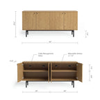 Studio London Amara 63 Wide Sideboard with Geometric Design