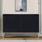 Minimalist Design Freestanding Wooden Sideboard with Metal Legs
