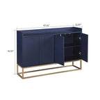 Minimalist Design Freestanding Wooden Sideboard with Metal Legs