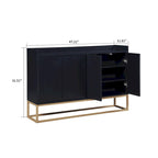 Minimalist Design Freestanding Wooden Sideboard with Metal Legs