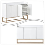 Minimalist Design Freestanding Wooden Sideboard with Metal Legs