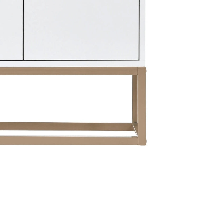 Minimalist Design Freestanding Wooden Sideboard with Metal Legs