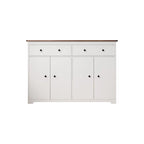 Modern Storage Sideboard Buffet Cabinet with 2 Drawers and 4 Doors for Living Room,Dining room,Kitchen,Coffee Bar, In White