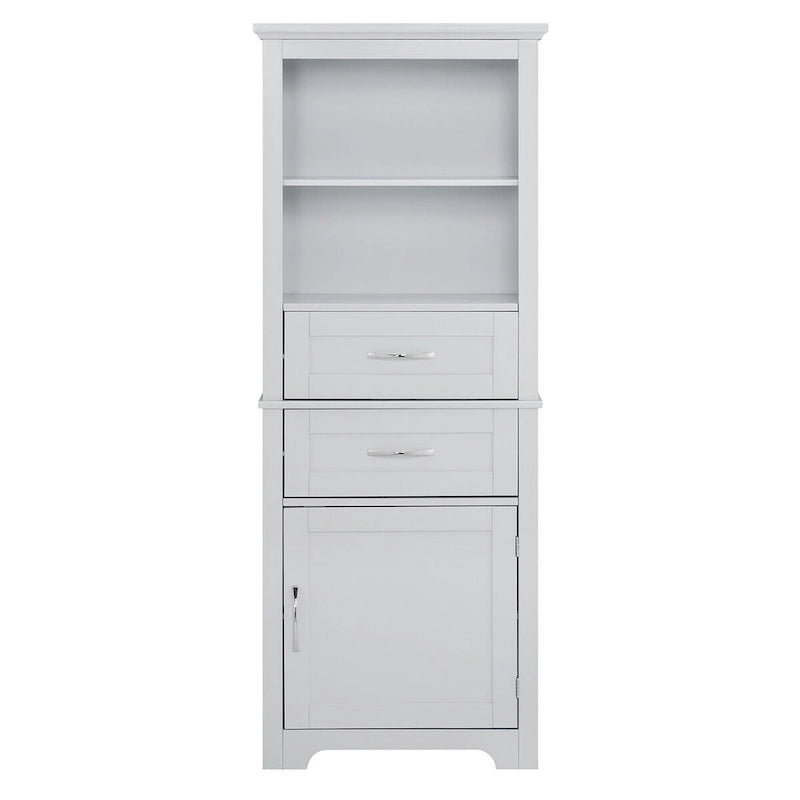 Display cabinets with open shelves