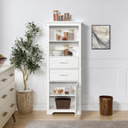 Display cabinets with open shelves