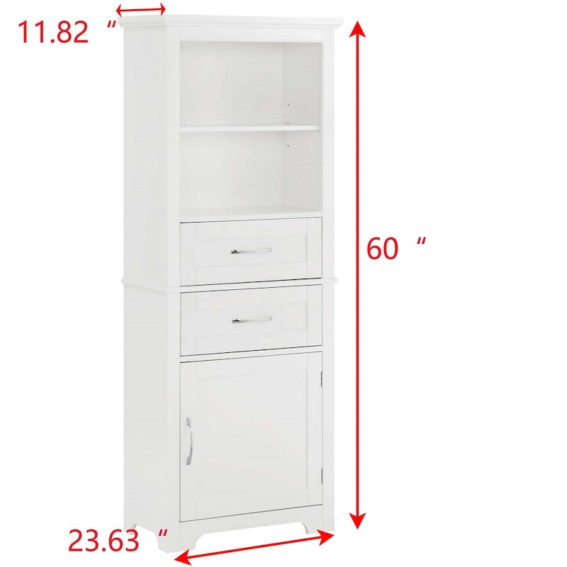Display cabinets with open shelves