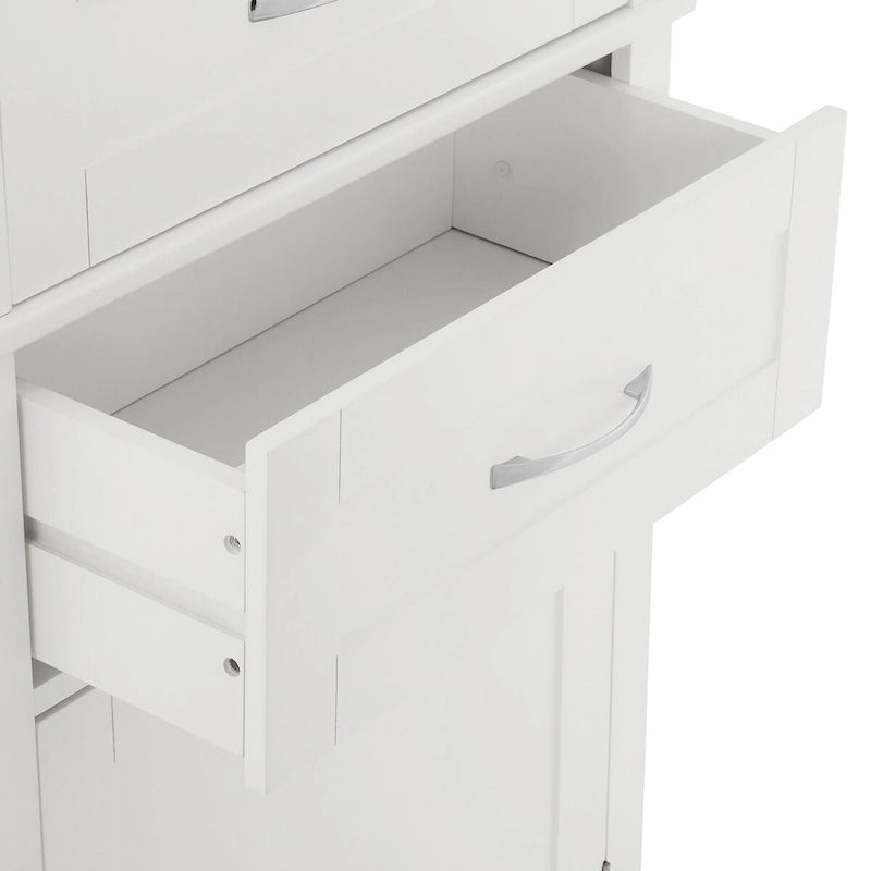 Display cabinets with open shelves