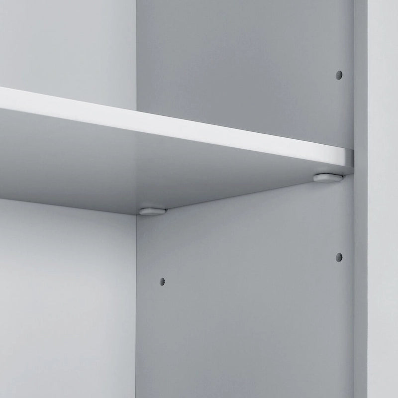 Display cabinets with open shelves