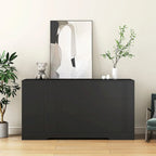 Sideboard Buffet Cabinet with Storage,Modern Kitchen Buffet Storage Cabinet with Drawer and Doors,Black