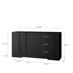 Sideboard Buffet Cabinet with Storage,Modern Kitchen Buffet Storage Cabinet with Drawer and Doors,Black