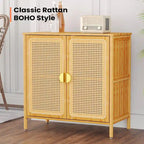 Pellebant Boho Farmhouse Accent Sideboard Buffet Kitchen Storage Cabinet with Doors