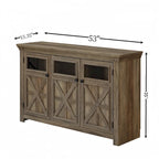Wood Buffet Cabinet with 2 Doors and Metal Handle for Dining Room