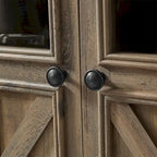 Wood Buffet Cabinet with 2 Doors and Metal Handle for Dining Room