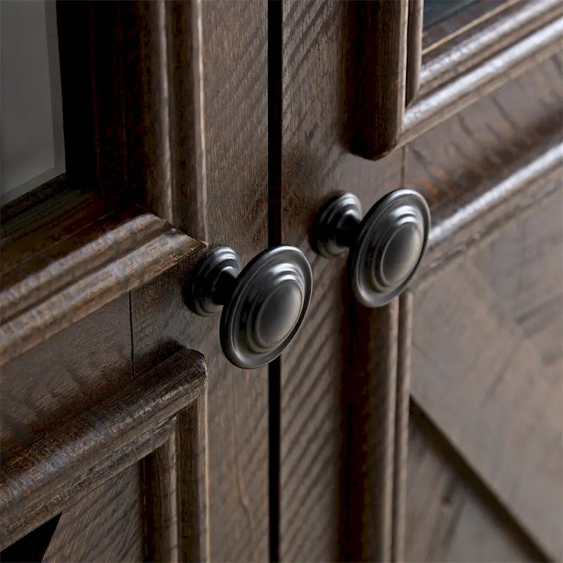 Wood Buffet Cabinet with 2 Doors and Metal Handle for Dining Room