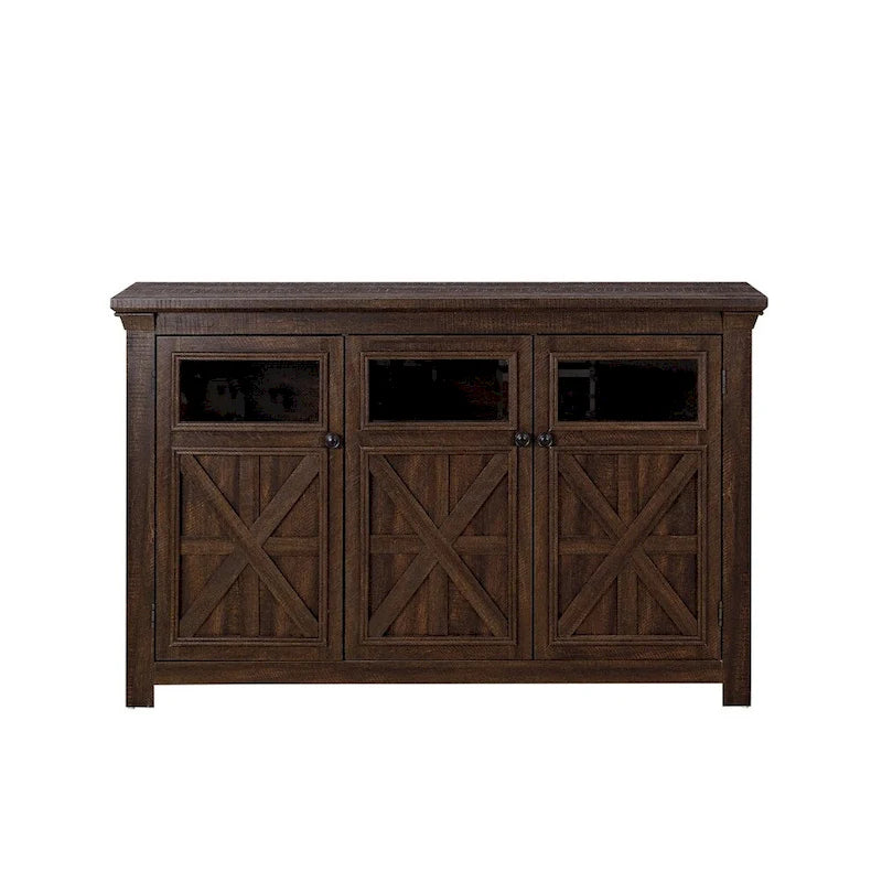 Wood Buffet Cabinet with 2 Doors and Metal Handle for Dining Room
