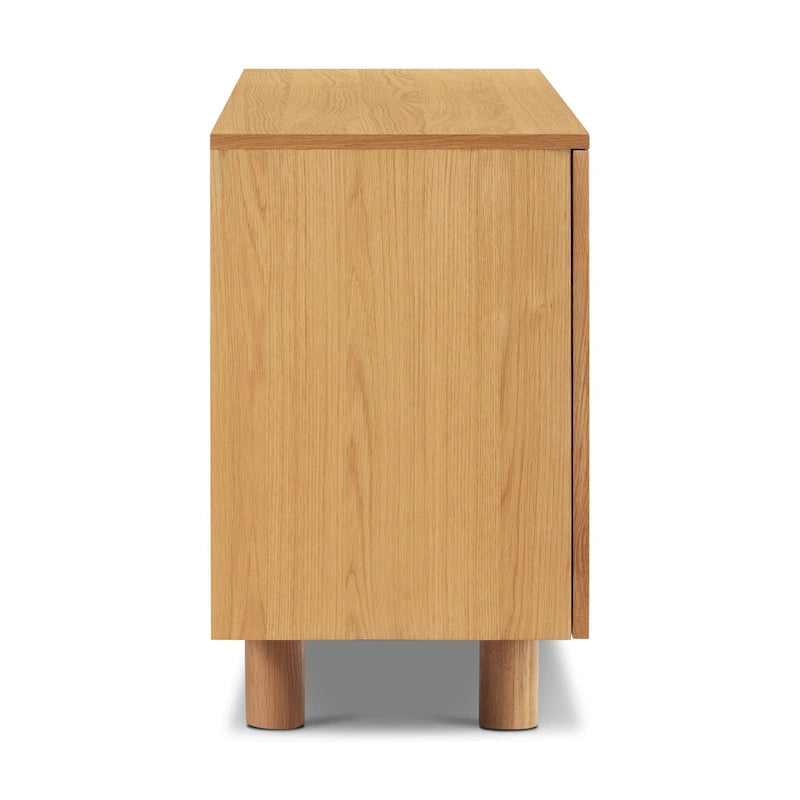 Poly & Bark Archi 70 Sideboard - Oak Wood with Cane Webbing Door Fronts