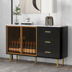 GEITIN Modern Sideboard Buffet Cabinet with Glass Doors