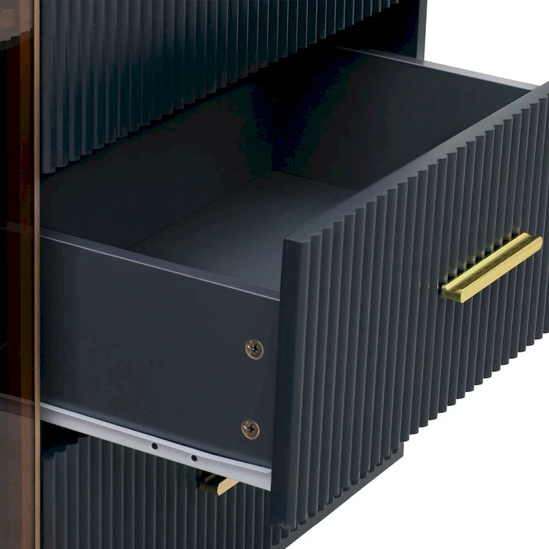 GEITIN Modern Sideboard Buffet Cabinet with Glass Doors