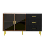 GEITIN Modern Sideboard Buffet Cabinet with Glass Doors