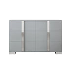 Elegant Modern Dresser with Metal Handle,Mirrored Storage Cabinet with 6 Drawers for Bedroom,Living Room