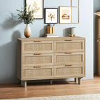 43.316-Drawers Rattan Storage Cabinet Rattan Drawer,for Bedroom,Living Room