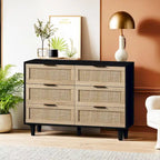 43.316-Drawers Rattan Storage Cabinet Rattan Drawer,for Bedroom,Living Room