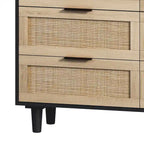 43.316-Drawers Rattan Storage Cabinet Rattan Drawer,for Bedroom,Living Room