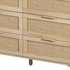 43.316-Drawers Rattan Storage Cabinet Rattan Drawer,for Bedroom,Living Room