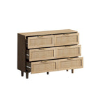 43.316-Drawers Rattan Storage Cabinet Rattan Drawer,for Bedroom,Living Room