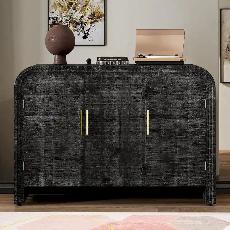 Vintage Chic Wooden Sideboard with Foot Pads