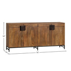 Ventura 76 4-Drawer Sideboard, Brown