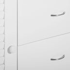 Sideboard Buffet Cabinet, Kitchen Cabinet, Coffee Bar Cabinet with 4 Drawers and 2 Louvered Doors for Living Room, Kitchen