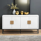 Light Luxury Designed Cabinet with Unique Support Legs and Adjustable Shelves, Suitable for Living Rooms, Corridors